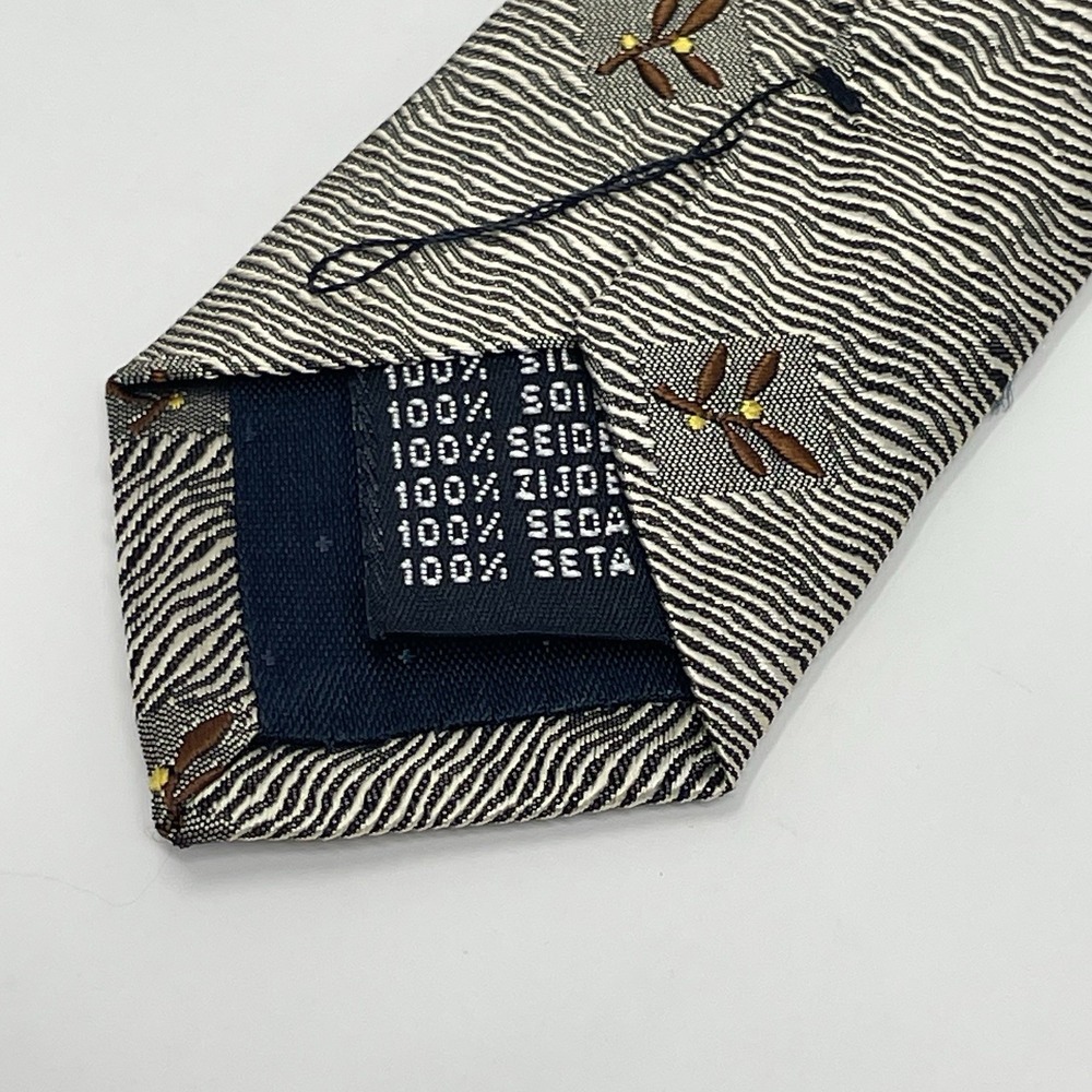 Galante Uomo Tie Handmade Italy Silk Brown Cream Gray VTG 4x56" Pattern Classic - Picture 5 of 8